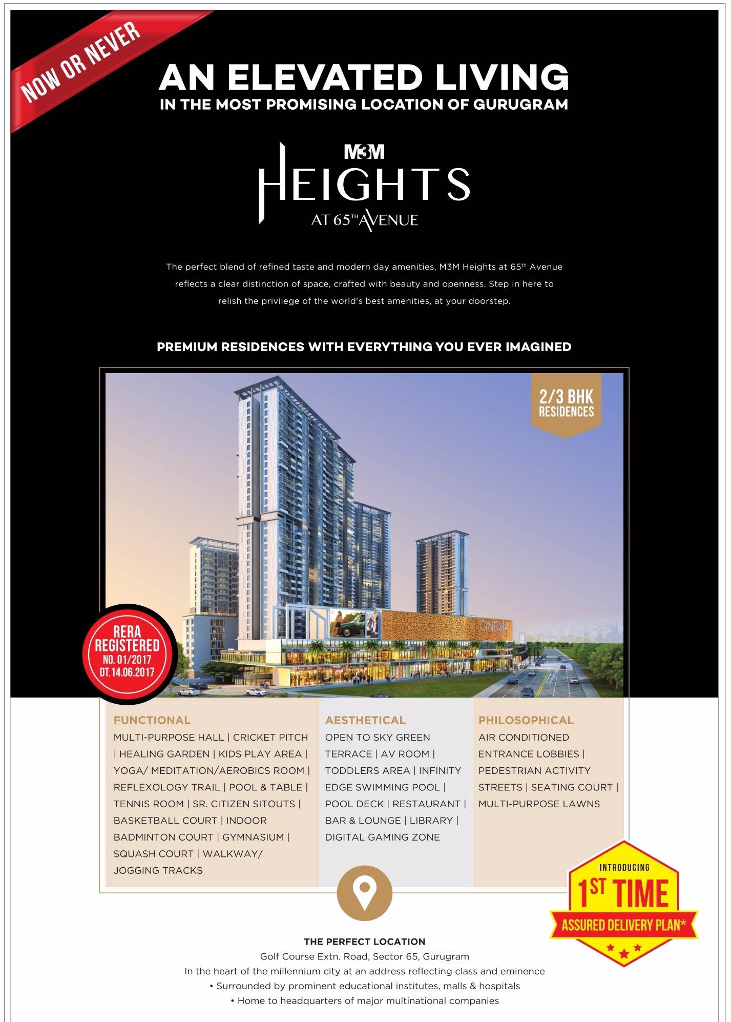 Experience an elevated living with premium residences at M3M Heights 65th Avenue in Gurgaon